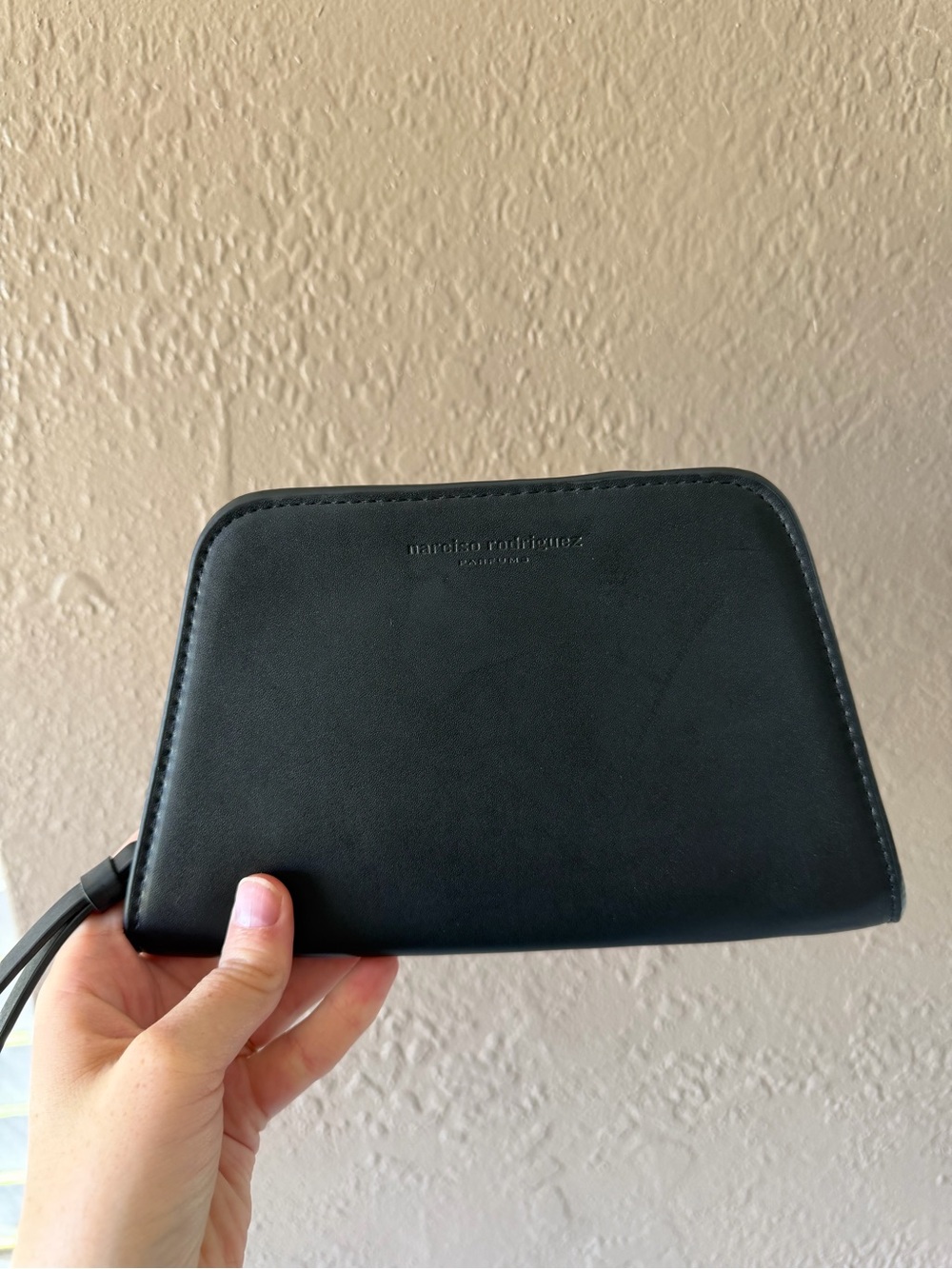 Narciso Rodriguez Black Leather Clutch Wristlet